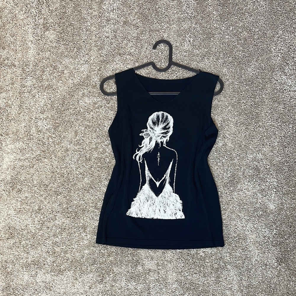 Printed kitted top size S